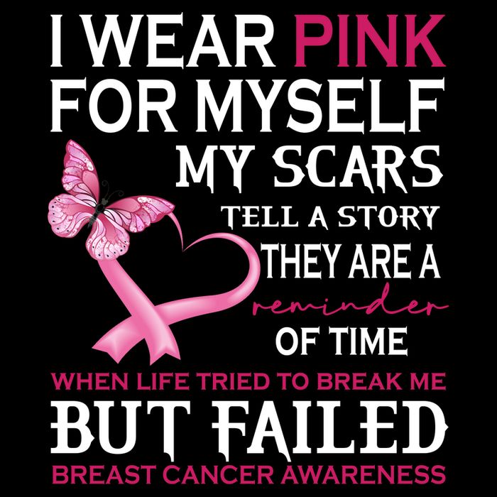 I Wear Pink For Myself My Scars But Failed Breast Cancer City Backpack