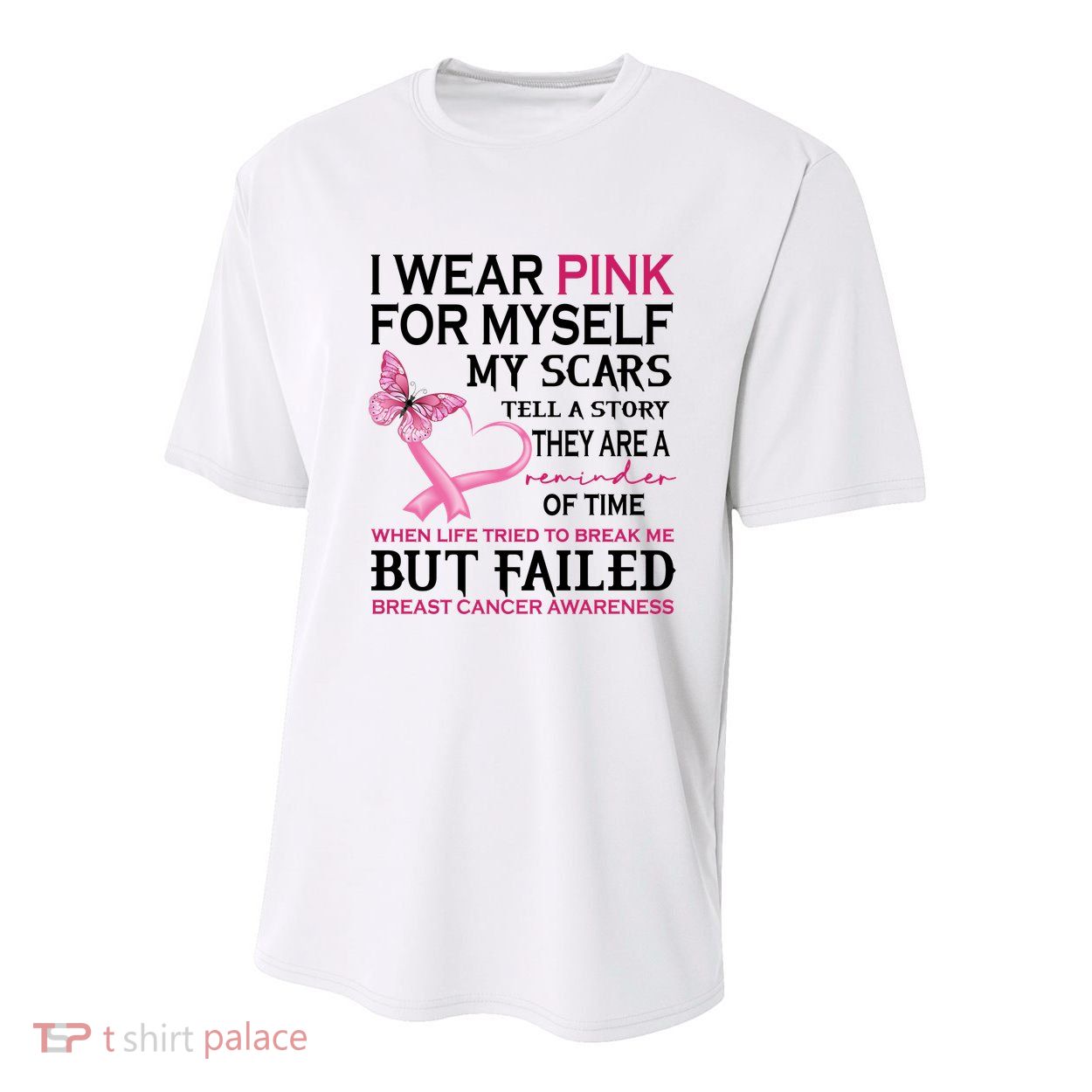 I Wear Pink For Myself My Scars But Failed Breast Cancer Youth Performance Sprint T-Shirt