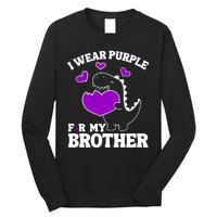 I Wear Purple For My Brother Epilepsy Awareness Long Sleeve Shirt