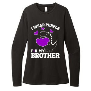 I Wear Purple For My Brother Epilepsy Awareness Womens CVC Long Sleeve Shirt