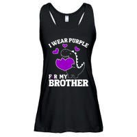 I Wear Purple For My Brother Epilepsy Awareness Ladies Essential Flowy Tank