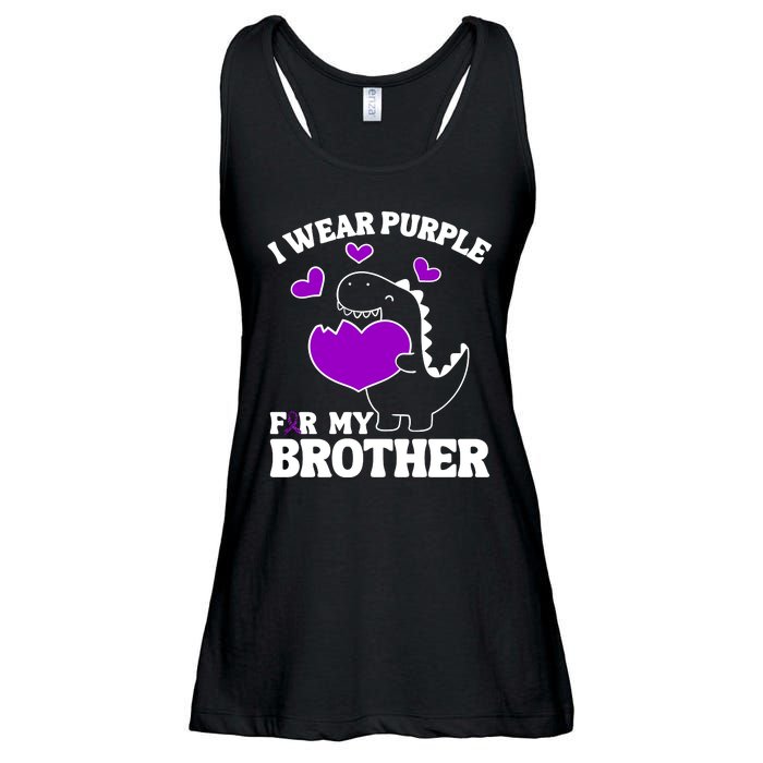 I Wear Purple For My Brother Epilepsy Awareness Ladies Essential Flowy Tank