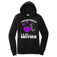 I Wear Purple For My Brother Epilepsy Awareness Women's Pullover Hoodie