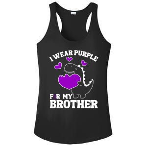 I Wear Purple For My Brother Epilepsy Awareness Ladies PosiCharge Competitor Racerback Tank