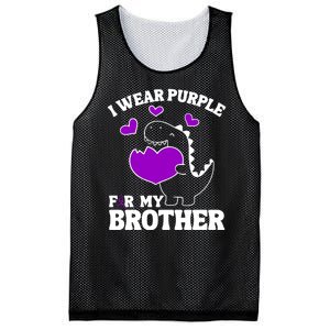 I Wear Purple For My Brother Epilepsy Awareness Mesh Reversible Basketball Jersey Tank