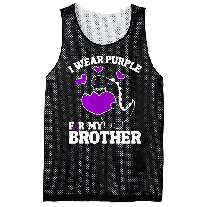 I Wear Purple For My Brother Epilepsy Awareness Mesh Reversible Basketball Jersey Tank