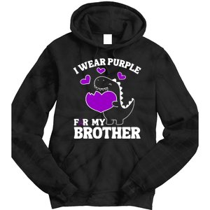 I Wear Purple For My Brother Epilepsy Awareness Tie Dye Hoodie