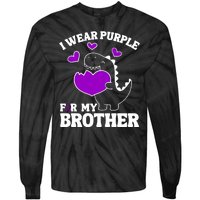 I Wear Purple For My Brother Epilepsy Awareness Tie-Dye Long Sleeve Shirt