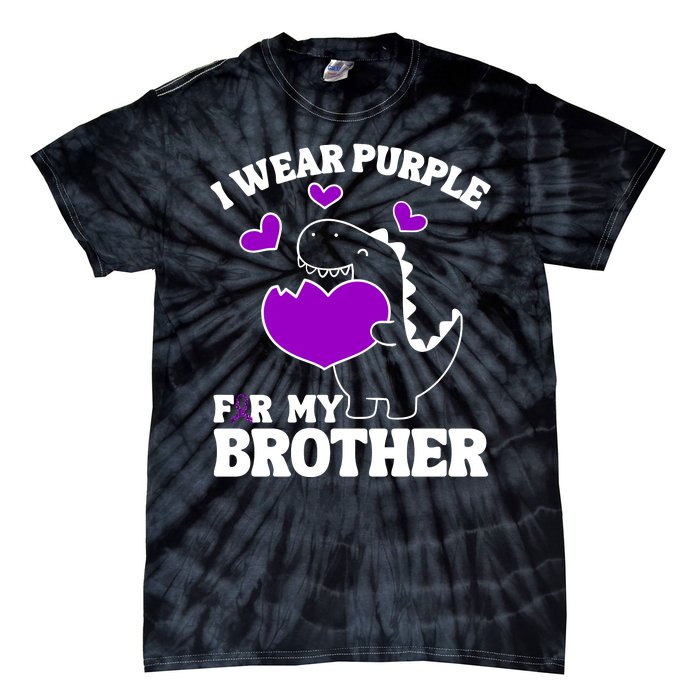 I Wear Purple For My Brother Epilepsy Awareness Tie-Dye T-Shirt