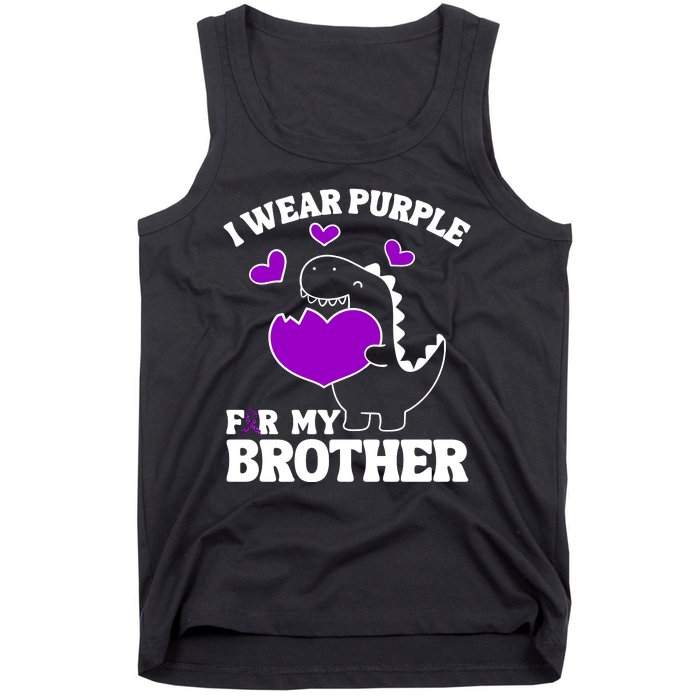 I Wear Purple For My Brother Epilepsy Awareness Tank Top