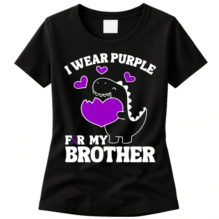 I Wear Purple For My Brother Epilepsy Awareness Women's T-Shirt