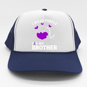 I Wear Purple For My Brother Epilepsy Awareness Trucker Hat