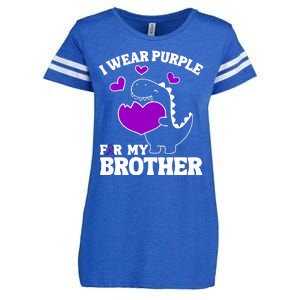 I Wear Purple For My Brother Epilepsy Awareness Enza Ladies Jersey Football T-Shirt