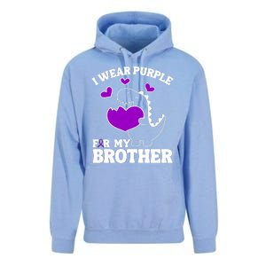 I Wear Purple For My Brother Epilepsy Awareness Unisex Surf Hoodie