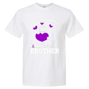 I Wear Purple For My Brother Epilepsy Awareness Garment-Dyed Heavyweight T-Shirt