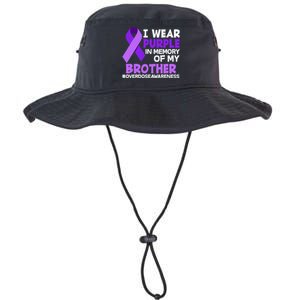 I Wear Purple In Memory Of My Brother Overdose Awareness Legacy Cool Fit Booney Bucket Hat