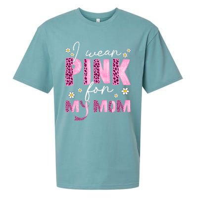 I Wear Pink For My Mom Breast Cancer Awareness Survivor Sueded Cloud Jersey T-Shirt