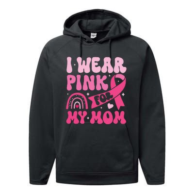 I Wear Pin For My Mom Performance Fleece Hoodie