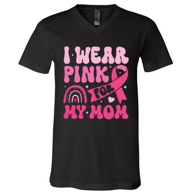 I Wear Pin For My Mom V-Neck T-Shirt