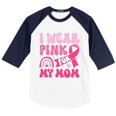 I Wear Pin For My Mom Baseball Sleeve Shirt