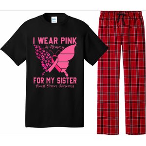 I Wear Pink In Memory For My Sister Breast Cancer Awareness Pajama Set