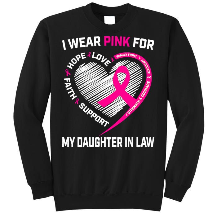 I Wear Pink For My Daughter In Law Breast Cancer Awareness Sweatshirt