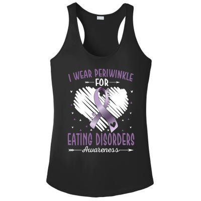 I Wear Periwinkle For Eating Disorders Awareness Ribbon Gift Ladies PosiCharge Competitor Racerback Tank