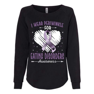 I Wear Periwinkle For Eating Disorders Awareness Ribbon Gift Womens California Wash Sweatshirt