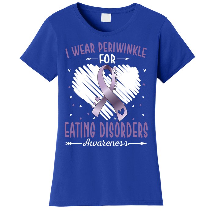 I Wear Periwinkle For Eating Disorders Awareness Ribbon Gift Women's T-Shirt