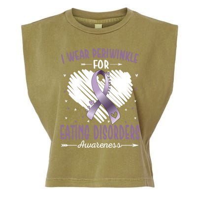 I Wear Periwinkle For Eating Disorders Awareness Ribbon Gift Garment-Dyed Women's Muscle Tee