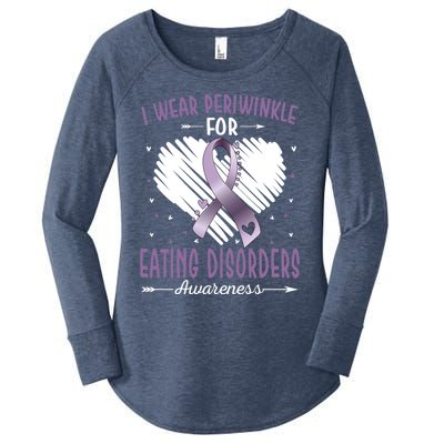 I Wear Periwinkle For Eating Disorders Awareness Ribbon Gift Women's Perfect Tri Tunic Long Sleeve Shirt