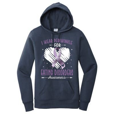 I Wear Periwinkle For Eating Disorders Awareness Ribbon Gift Women's Pullover Hoodie