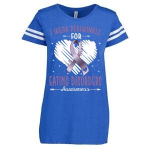 I Wear Periwinkle For Eating Disorders Awareness Ribbon Gift Enza Ladies Jersey Football T-Shirt