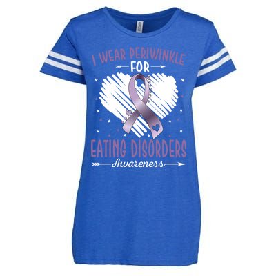 I Wear Periwinkle For Eating Disorders Awareness Ribbon Gift Enza Ladies Jersey Football T-Shirt