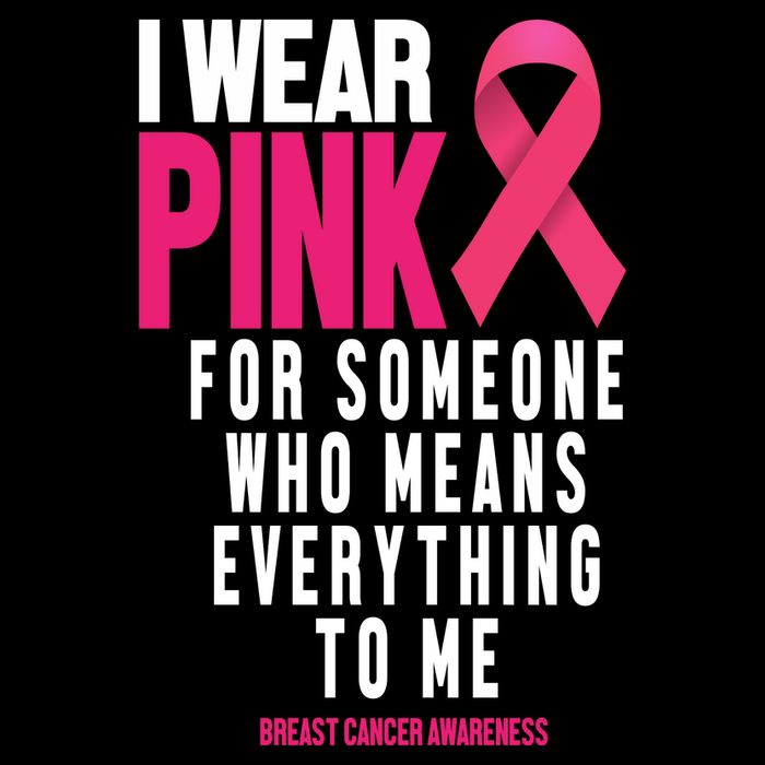 I Wear Pink For Someone Who Means Everything To Me Breast Cancer Bucket Hat