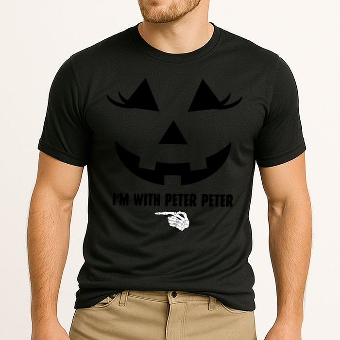 I'm With Peter Peter Funny Halloween Skeleton Hand Performance Shirt