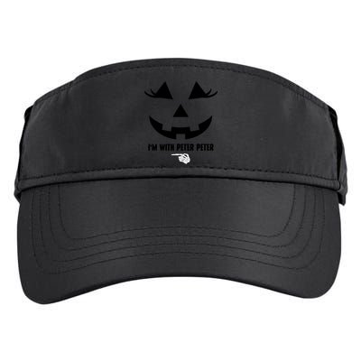 I'm With Peter Peter Funny Halloween Skeleton Hand Adult Drive Performance Visor