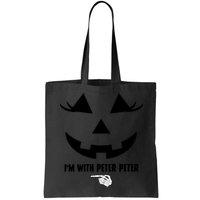 I'm With Peter Peter Funny Halloween Skeleton Hand Bag