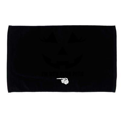 I'm With Peter Peter Funny Halloween Skeleton Hand Microfiber Hand Towel