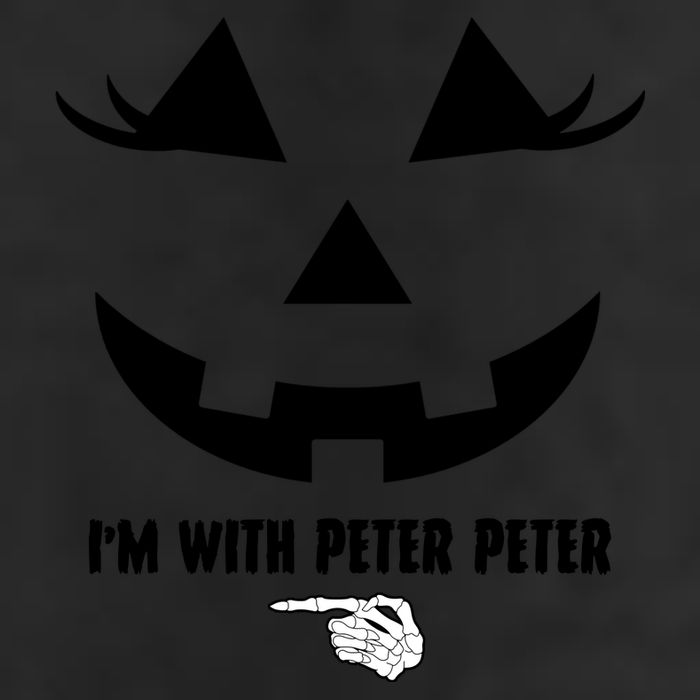I'm With Peter Peter Funny Halloween Skeleton Hand Microfiber Hand Towel