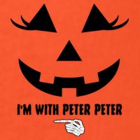 I'm With Peter Peter Funny Halloween Skeleton Hand Premium T-Shirt