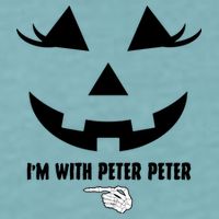 I'm With Peter Peter Funny Halloween Skeleton Hand Sueded Cloud Jersey T-Shirt