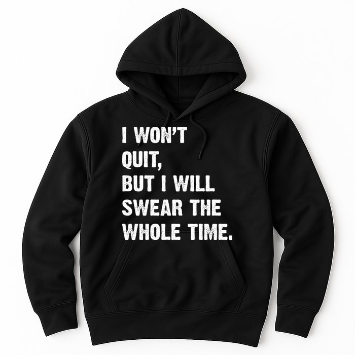 I Won't Quit But I Will Swear The Whole Time Funny Hoodie