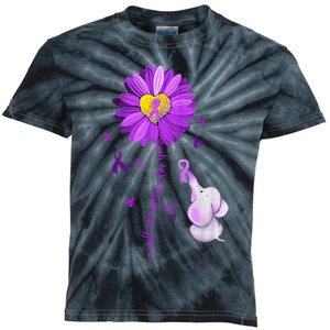 I Will Remember For You Elephant Alzheimers Awareness Kids Tie-Dye T-Shirt