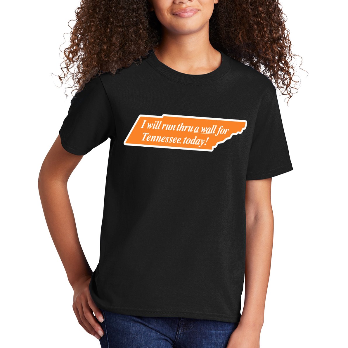 I Will Run Thru A Wall For Tennessee Today Kids T-Shirt