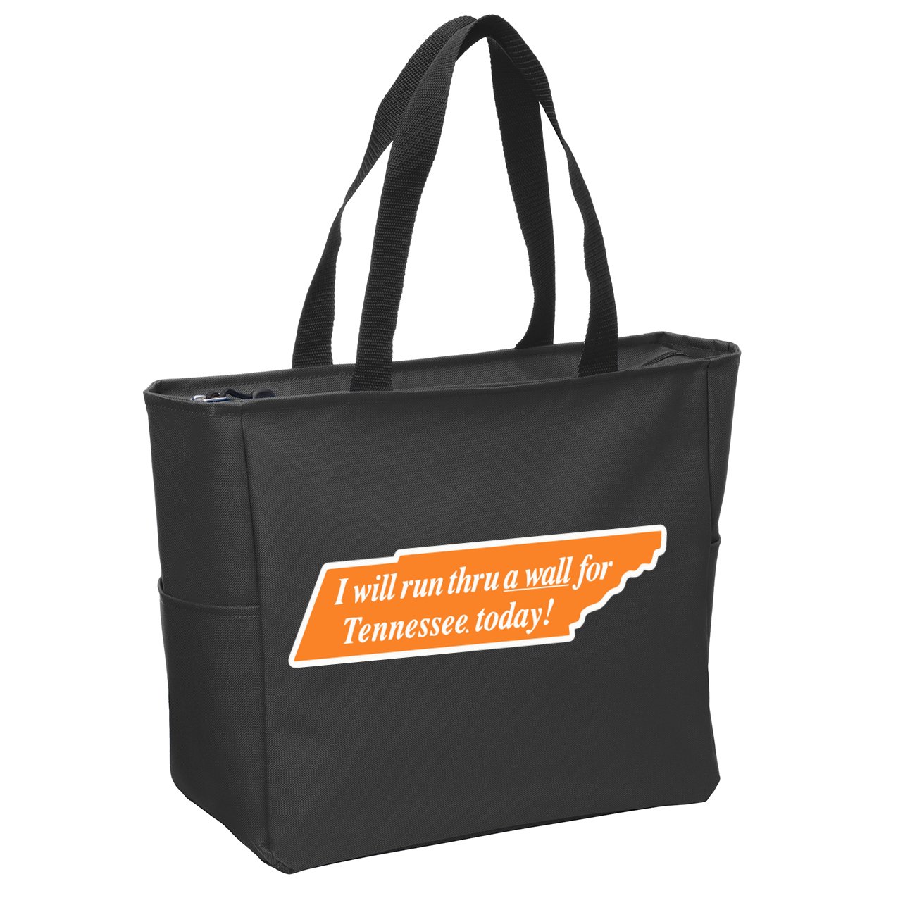 I Will Run Thru A Wall For Tennessee Today Zip Tote Bag