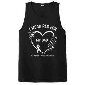 I Wear Red For My Dad Butterfly Heart Stroke Awareness Month PosiCharge Competitor Tank