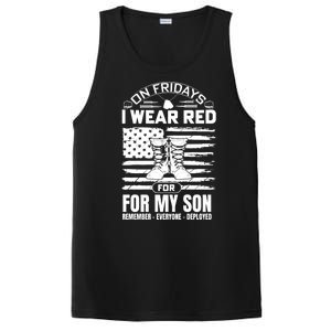 I Wear Red For My Son Remember Everyone Deployed RED Friday PosiCharge Competitor Tank