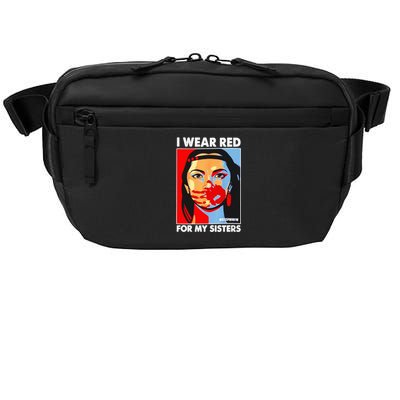 I Wear Red For My Sister Native American Stop MMIW Crossbody Pack