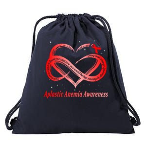 I Wear Red For Aplastic Anemia Awareness Warrior Cute Gift Drawstring Bag